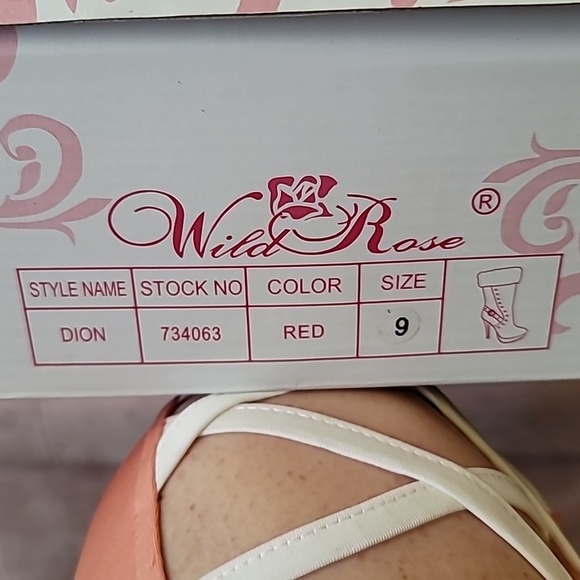 Red Platform Heel Boots - Picture 5 of 6